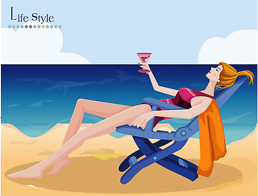 EPS 주간 모델 우먼라이프 라이프스타일 웰빙 여자 패션 바다 여행 일러스트 휴가 한명 사람 20대 성인 해변 야외 라이프 생활 칵테일 선베드 여자만 여자한명만 성인여자만 청년만 청년여자만 성인한명만 청년여자한명만 성인여자한명만 성인만 국내일러스트 자연요소 1 의자 주류 청년 파일형식 벡터