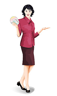 EPS 여자 일러스트 비즈니스 한명 사람 20대 성인 사무실 CD 업무 직장인 비즈니스우먼 저장장치 여자만 여자한명만 성인여자만 청년만 청년여자만 성인한명만 청년여자한명만 성인여자한명만 성인만 국내일러스트 직업 1 청년 컴퓨터용품 작업 파일형식 벡터