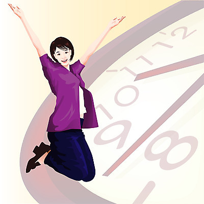 EPS 여자 시계 일러스트 비즈니스 한명 사람 20대 성인 사무실 점프 시간 업무 직장인 비즈니스우먼 여자만 여자한명만 성인여자만 청년만 청년여자만 성인한명만 청년여자한명만 성인여자한명만 성인만 국내일러스트 직업 1 모션 청년 작업 파일형식 벡터