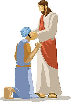 EPS 남자 기독교 종교 일러스트 사람 성인 두명 예수 안수 남자만 성인남자만 성인만 국내일러스트 신_종교 파일형식 벡터