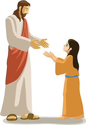 EPS 여자 남자 기독교 종교 어린이 일러스트 사람 소녀 두명 예수 국내일러스트 신_종교 파일형식 벡터