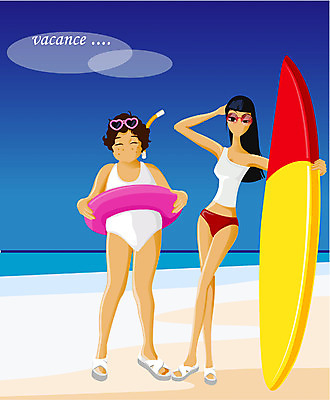 EPS 주간 웰빙 계절 여자 파도 바다 여행 다이어트 일러스트 휴가 사람 해변 야외 두명 여름 레포츠 여름휴가 바캉스 서핑보드 보드 비만 주말 연휴 여자만 국내일러스트 자연요소 스포츠 레저 건강 공휴일 보드_스포츠 몸매 파일형식 벡터 여름_계절