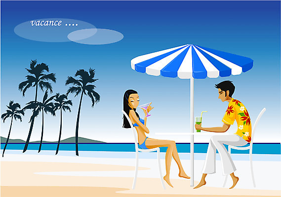 EPS 주간 라이프스타일 웰빙 부부 커플 계절 여자 남자 음료 파도 바다 여행 일러스트 휴가 휴식 사람 해변 야외 두명 라이프 여름 레포츠 여름휴가 바캉스 야자수 파라솔 그늘 주말 연휴 국내일러스트 자연요소 나무 컨셉 관계 레저 생활 공휴일 파일형식 벡터 여름_계절