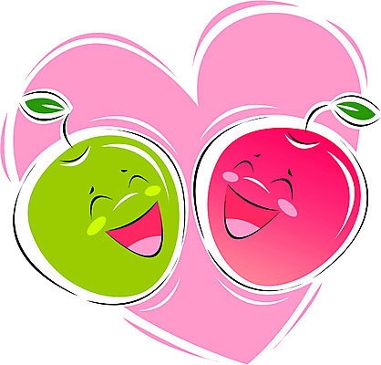 EPS 클립아트 식물 캐릭터 열매 행복 과일 일러스트 사랑 사람없음 농작물 하트 사과 과일캐릭터 사과데이 애플데이 일러캐릭터 모양 감정 농업 데이이벤트 파일형식 벡터