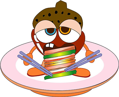 클립아트 식물 캐릭터 접시 열매 일러스트 젓가락 견과류 도토리 견과류캐릭터 산적 일러캐릭터 식기 음식 수저