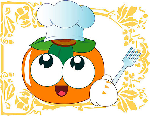 클립아트 식물 캐릭터 열매 과일 일러스트 감 과일캐릭터 일러캐릭터