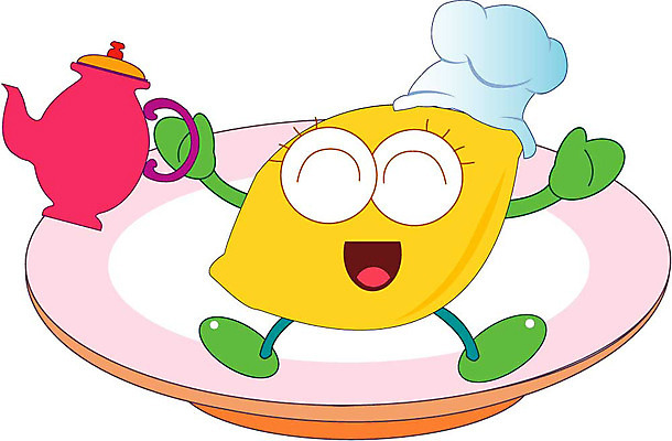 클립아트 식물 캐릭터 접시 열매 과일 일러스트 주전자 레몬 과일캐릭터 일러캐릭터 식기 주방용품