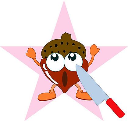 클립아트 식물 캐릭터 열매 일러스트 견과류 도토리 식칼 견과류캐릭터 일러캐릭터 주방용품