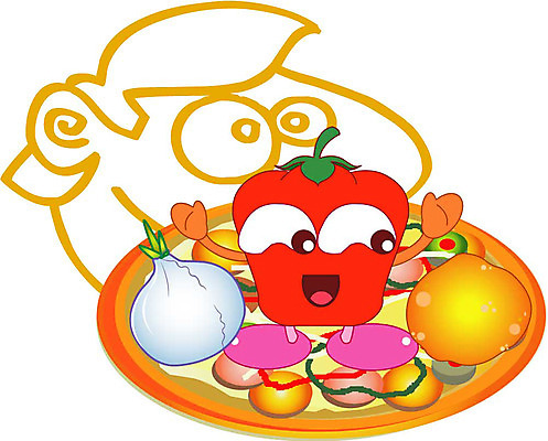 클립아트 식물 캐릭터 채소 일러스트 식재료 양파 피망 음식캐릭터 일러캐릭터 음식
