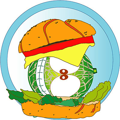 클립아트 식물 캐릭터 열매 과일 일러스트 햄버거 멜론 과일캐릭터 멜론캐릭터 일러캐릭터 패스트푸드