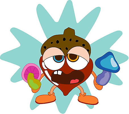 클립아트 식물 캐릭터 열매 일러스트 버섯 견과류 도토리 견과류캐릭터 일러캐릭터