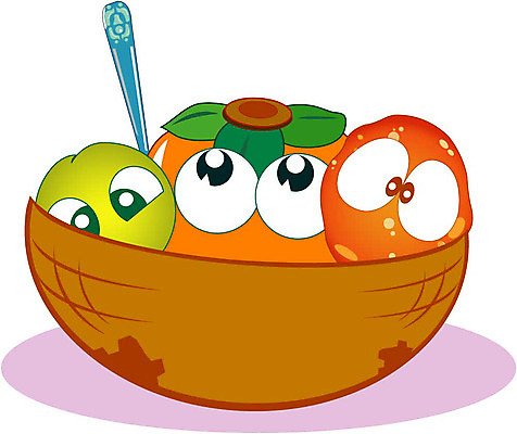 클립아트 식물 캐릭터 열매 과일 일러스트 감 바구니 과일캐릭터 일러캐릭터