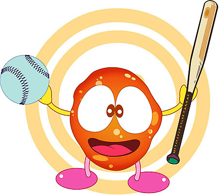 클립아트 식물 캐릭터 열매 과일 일러스트 야구 야구방망이 배 야구공 과일캐릭터 일러캐릭터 공 구기 야구용품