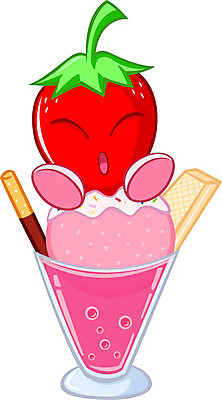 클립아트 식물 캐릭터 열매 과일 일러스트 딸기 디저트 음식캐릭터 과일캐릭터 파르페 딸기파르페 일러캐릭터 음식