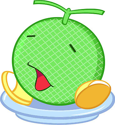 클립아트 식물 캐릭터 접시 열매 과일 일러스트 멜론 과일캐릭터 멜론캐릭터 일러캐릭터 식기