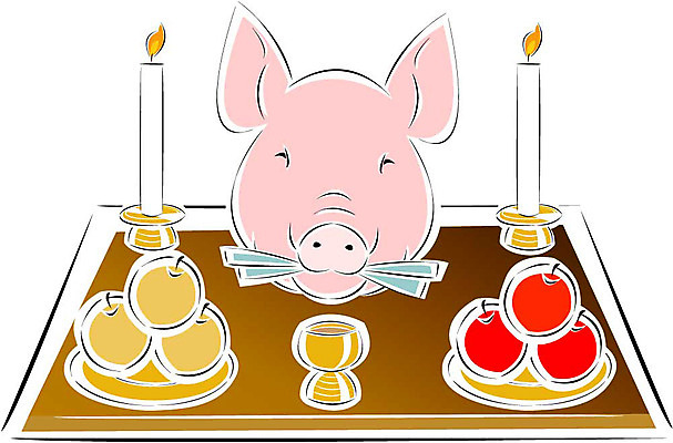 클립아트 한국전통 종교 일러스트 종교용품 돼지 무속 무속신앙용품 제사상 돼지머리 국내일러스트 전통 포유류 한국 제사 대가리