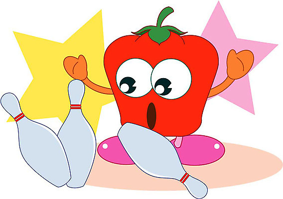 클립아트 식물 캐릭터 채소 일러스트 식재료 피망 파프리카 취미 라이프 운동 볼링 음식캐릭터 일러캐릭터 음식 건강 생활 구기