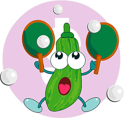 클립아트 식물 캐릭터 스포츠 채소 일러스트 식재료 호박 레포츠 구기 탁구 스포츠캐릭터 음식캐릭터 탁구공 애호박 일러캐릭터 음식 공 레저 탁구용품