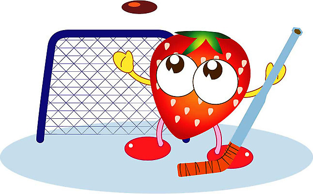 클립아트 식물 캐릭터 스포츠 과일 일러스트 딸기 구기 막대기 골대 스포츠캐릭터 하키 일러캐릭터