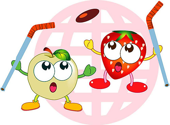 클립아트 식물 캐릭터 스포츠 과일 일러스트 딸기 경기 운동 구기 배 스포츠캐릭터 하키 일러캐릭터 건강