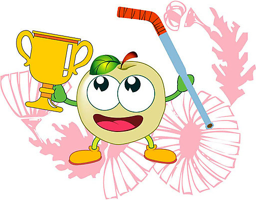 클립아트 식물 캐릭터 스포츠 과일 일러스트 경기 운동 구기 우승 배 스포츠캐릭터 하키 일러캐릭터 건강 최고