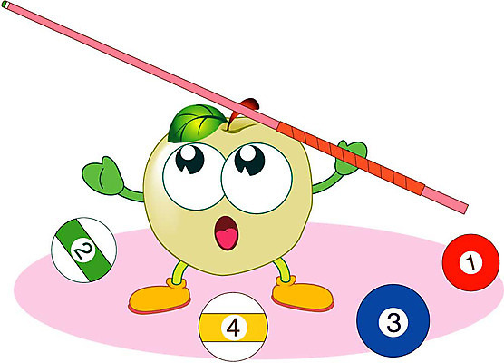 클립아트 식물 캐릭터 과일 일러스트 놀이 경기 게임 포켓볼 일러캐릭터 스포츠 당구