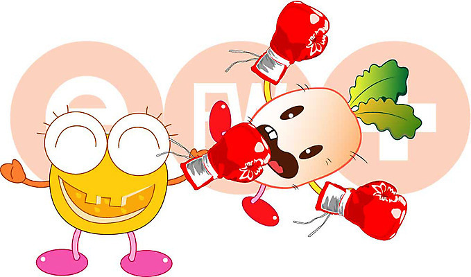 클립아트 식물 캐릭터 스포츠 채소 일러스트 식재료 운동 권투 무 스포츠캐릭터 음식캐릭터 일러캐릭터 음식 뿌리채소 건강 격투기