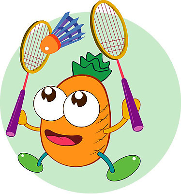 클립아트 식물 캐릭터 스포츠 채소 일러스트 식재료 공 경기 레포츠 운동 구기 당근 게임 스포츠캐릭터 음식캐릭터 배드민턴 일러캐릭터 음식 놀이 레저 뿌리채소 건강