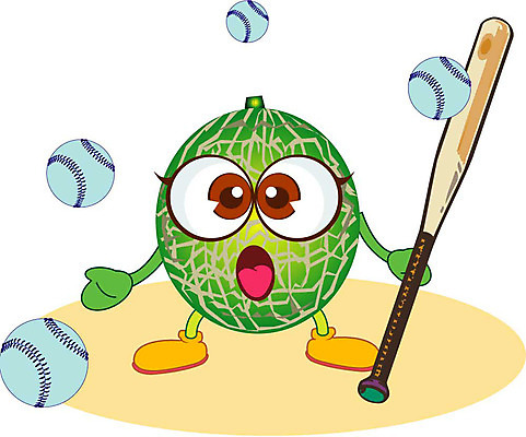 클립아트 식물 캐릭터 열매 스포츠 과일 일러스트 공 수박 운동 구기 야구 야구공 스포츠캐릭터 일러캐릭터 건강 야구용품