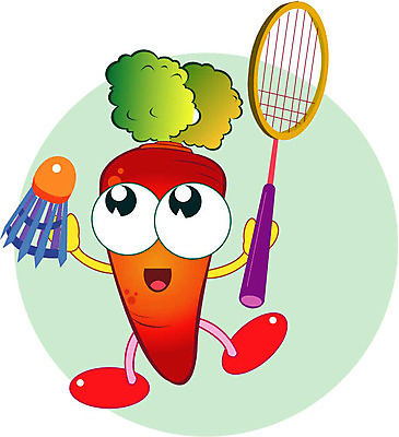 클립아트 식물 캐릭터 스포츠 채소 일러스트 식재료 공 경기 레포츠 운동 구기 당근 게임 스포츠캐릭터 음식캐릭터 배드민턴 일러캐릭터 음식 놀이 레저 뿌리채소 건강