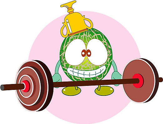 클립아트 식물 캐릭터 스포츠 과일 일러스트 운동 우승 역기 멜론 스포츠캐릭터 챔피언 일러캐릭터 건강 최고