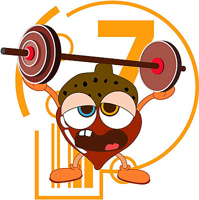 클립아트 식물 캐릭터 열매 스포츠 일러스트 운동 견과류 역기 밤 스포츠캐릭터 도토리 역도 견과류캐릭터 일러캐릭터 건강