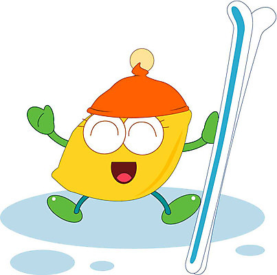 클립아트 식물 캐릭터 스포츠 과일 일러스트 스키 경기 운동 레몬 스포츠캐릭터 일러캐릭터 겨울스포츠 건강
