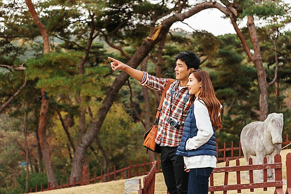 포토 JPG 주간 커플 응시 여자 남자 여행 가방 데이트 서기 미소 사람 상반신 20대 성인 야외 두명 옆모습 울타리 동상 카메라 한국인 가리킴 소나무 주머니손 국내여행 성인만 세종대왕릉 국내포토 여주시 자연요소 나무 시선 잡화 뷰포인트 관계 모션 표정 동양인 손짓 청년 전자제품 담장 조형물 경기도 기념물 왕릉 파일형식 여주_지역