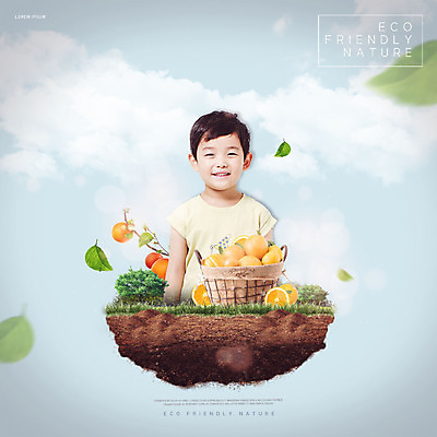 PSD 나무 구름 편집이미지 응시 남자 어린이 오렌지 하늘 날리기 나뭇잎 한명 미소 사람 잔디 상반신 앞모습 바구니 흙 한국인 에코 친환경 유기농 자연주의 땅속 소년한명만 그린슈머 이미지편집 자연요소 식물 1 웰빙 시선 뷰포인트 잎 과일 모션 표정 동양인 환경 남자한명만 소년만 파일형식