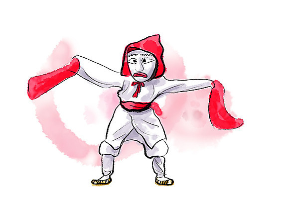 전신 PSD 한국전통 여자 일러스트 캘리그라피 붓터치 한명 사람 성인 댄서 한국인 한복 탈춤 전통무용 번짐 한삼 국내일러스트 직업 1 전통 한국 동양인 춤 전통의상 전통공연 파일형식 효과