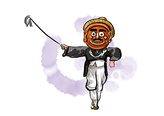 전신 PSD 한국전통 남자 일러스트 캘리그라피 붓터치 한명 사람 성인 댄서 한국인 막대기 한복 탈춤 전통무용 번짐 마부 국내일러스트 직업 1 전통 한국 동양인 춤 전통의상 전통공연 파일형식 효과