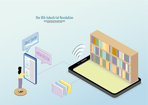 전신 여자 일러스트 책장 한명 사람 성인 책 스마트폰 태블릿 터치 스마트 여러권 파일 와이파이 베스트셀러 성인여자한명만 4차산업 국내일러스트 AI파일 1 산업 가구 다수 컨셉 전자제품 핸드폰 스마트기기 무선인터넷 여자한명만 성인여자만 파일형식 벡터