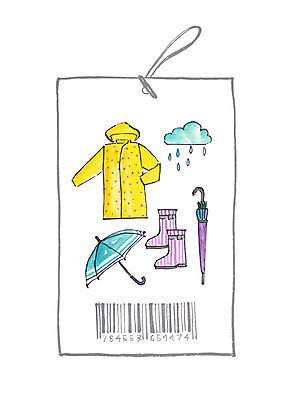 PSD 잡화 패션 일러스트 우산 수채화 장화 사람없음 꼬리표 바코드 우비 장마 비구름 코디 국내일러스트 옷 신발 라벨 비_날씨 먹구름 파일형식 구름_자연