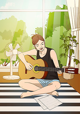 전신 PSD 나무 여자 여유 연주 거실 일러스트 한명 미소 사람 앉기 성인 취미 기타 선풍기 창가 연습 악보 안식처 아트툰 성인여자한명만 소확행 국내일러스트 식물 1 감정 음악 창문 모션 현악기 휴식 표정 가전제품 그림 신조어 여자한명만 성인여자만 파일형식
