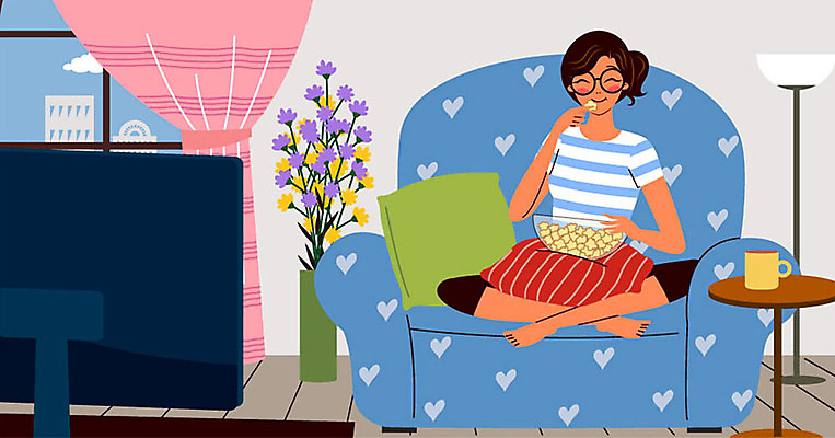 전신 여자 화분 쿠션 일러스트 창문 탁자 휴식 한명 미소 사람 앉기 성인 소파 텔레비전 머그컵 커튼 먹기 팝콘 연휴 안식처 영화감상 성인여자한명만 안경낌 소확행 맛있는 국내일러스트 AI파일 시청하다 1 안경 가구 컨셉 의자 모션 표정 컵 전자제품 공휴일 감상 영화 신조어 여자한명만 성인여자만 파일형식 벡터