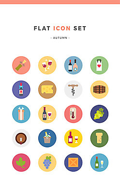 아이콘 와인잔 포도 치즈 선물 사람없음 세트 쇼핑백 와인 얼음 가을 온도계 체온계 나무상자 와인병 플랫아이콘 포도송이 코르크 와인오프너 오크통 와인통 포도잎 2D아이콘 AI파일 자연요소 계절 잎 술잔 가방 과일 병_용기 유제품 주류 상자 병따개 파일형식 벡터