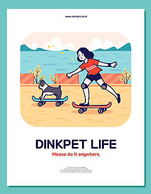 전신 한마리 라이프스타일 여자 포스터 일러스트 한명 미소 사람 성인 야외 반려동물 강 강아지 사회이슈 강변도로 롤러보드 반려 성인여자한명만 딩펫족 펫팸족 국내일러스트 AI파일 동물 1 도로 컨셉 표정 생활 개 신조어 여자한명만 성인여자만 파일형식 벡터