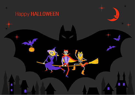 별 일러스트 해골 주택 세마리 사람없음 축제 할로윈 마법사 비행 야간 초승달 망토 빗자루 즐거움 마녀 박쥐 마녀모자 잭오랜턴 국내일러스트 AI파일 자연요소 모자_잡화 감정 포유류 뼈 3 건물 달 청소도구 파일형식 벡터