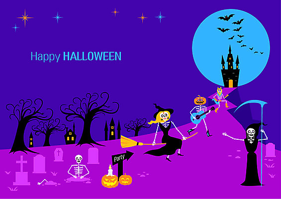 나무 여러마리 일러스트 촛불 뼈 해골 사람없음 달리기 축제 할로윈 보름달 기타 비행 표지판 빗자루 비석 즐거움 마녀 박쥐 마녀모자 마녀복장 낫 잭오랜턴 국내일러스트 AI파일 식물 모자_잡화 감정 다수 초 포유류 모션 현악기 알림판 달 청소도구 이벤트의상 파일형식 벡터