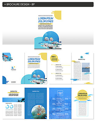 템플릿 ZIP 바다 여러마리 자연 등대 팜플렛 사람없음 바닷속 수중 산호초 열대어 방파제 인디자인 INDD 이미지템플릿 공공시설 다수 어류 수중식물 생태계 파일형식