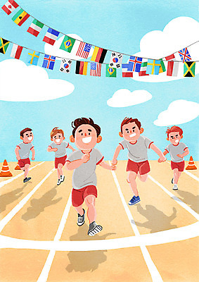 PSD 남자 어린이라이프 어린이 일러스트 학교 미소 사람 여러명 달리기 스쿨라이프 운동장 가을 즐거움 체육복 체육대회 결승선 만국기 소년만 국내일러스트 라이프스타일 계절 교육 감정 다수 스포츠시설 모션 표정 운동복 공간 국기 체육 대회 남자만 어린이만 파일형식