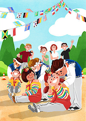 전신 PSD 나무 구름 응시 여자 남자 어린이라이프 어린이 일러스트 학교 응원 미소 사람 여러명 성인 스쿨라이프 마주보기 사진촬영 운동장 가을 한복 즐거움 전통무용 족두리 체육대회 만국기 국내일러스트 자연요소 식물 한국전통 전통 라이프스타일 시선 계절 교육 감정 다수 스포츠시설 모션 전통소품 표정 촬영 공간 춤 국기 전통의상 체육 대회 파일형식