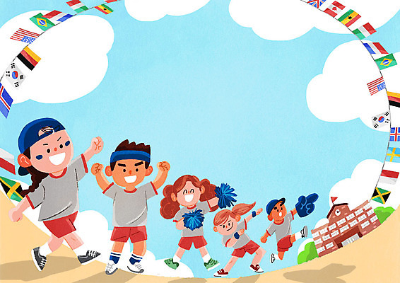 PSD 여자 남자 어린이라이프 어린이 일러스트 학교 응원 프레임 사람 여러명 스쿨라이프 손들기 파이팅 운동장 가을 머리띠 즐거움 체육복 체육대회 응원수술 만국기 챙모자 프레임일러스트 어린이만 국내일러스트 모자_잡화 라이프스타일 계절 교육 감정 다수 장신구 스포츠시설 모션 운동복 공간 응원용품 국기 체육 대회 파일형식