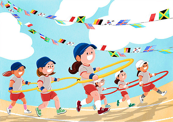 전신 PSD 구름 여자 어린이라이프 어린이 일러스트 학교 미소 사람 여러명 달리기 스쿨라이프 운동장 가을 즐거움 체육복 훌라후프 체육대회 만국기 소녀만 국내일러스트 자연요소 라이프스타일 계절 교육 감정 다수 스포츠시설 모션 표정 운동복 공간 국기 체육 대회 여자만 어린이만 파일형식